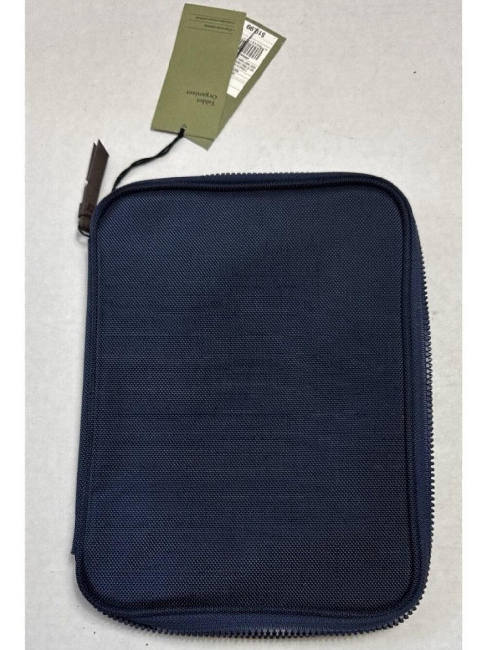 Goodfellow & Co Tablet Organizer With Phone Pocket Zip Closure Navy Blue NWT